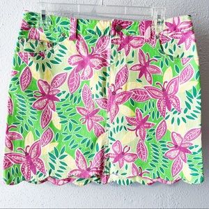 Lilly Pulitzer Lane sparkle denim skirt white label size 4